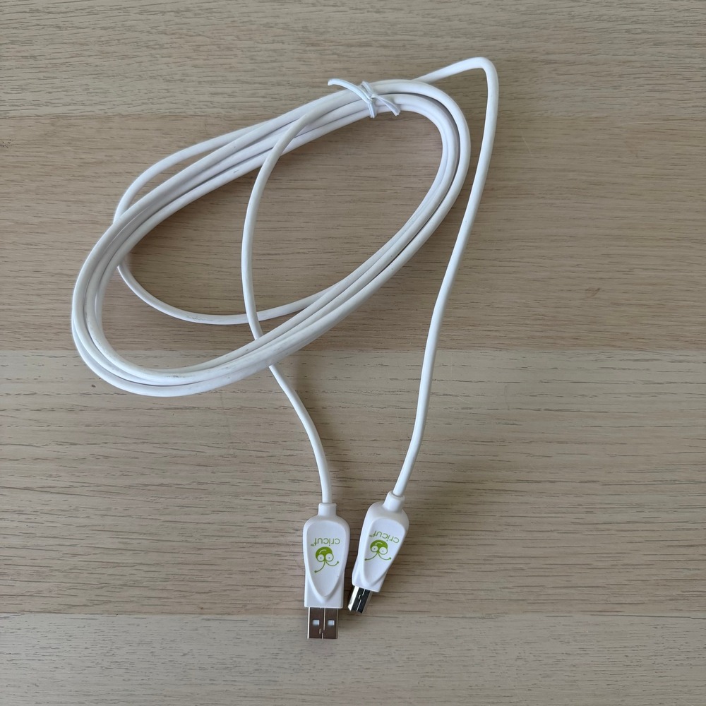 Cricut USB A to B Data Transfer Cable Replacement White for Cutting Machines